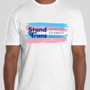 Stand with Trans Brushstroke Design T-Shirt