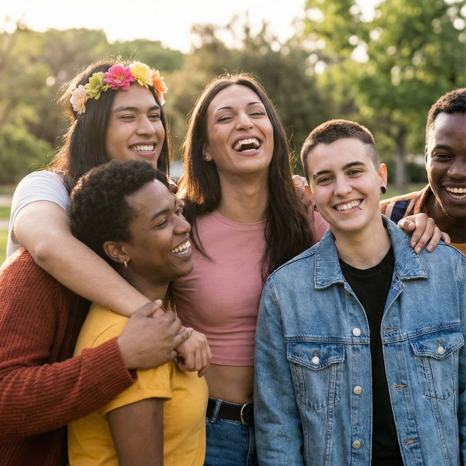 Friends enjoying a laugh